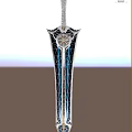 Fantasy Decorative Sword With Blue Glowing Lines And Ornate Hilt Design Details