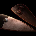 Traditional Teardrop Shaped Weapon Shields with Wooden Frames Red Strap And Metal Dome