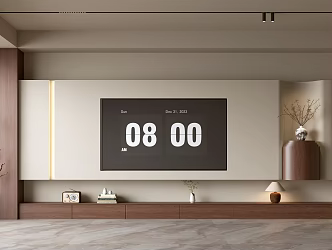 Modern Silent Style Living Room Antique Style TV Background Wall TV Full Wall TV Cabinet TV Cabinet Combination Antique Style Living Room 3d model