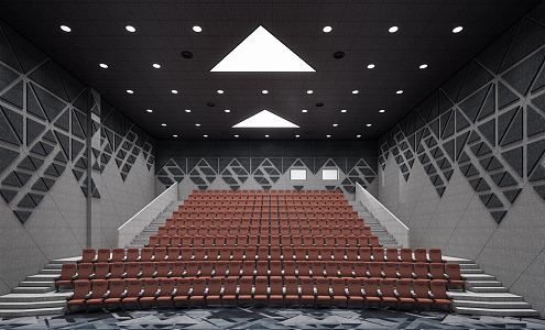 Modern Cinema Hall 3d model