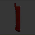 Traditional Red Wooden Grandfather Clock With Gold Accents Round Dial And Pendulum