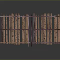 Rustic Wooden Room Divider Screen With Natural Wood Slats And Textured Design