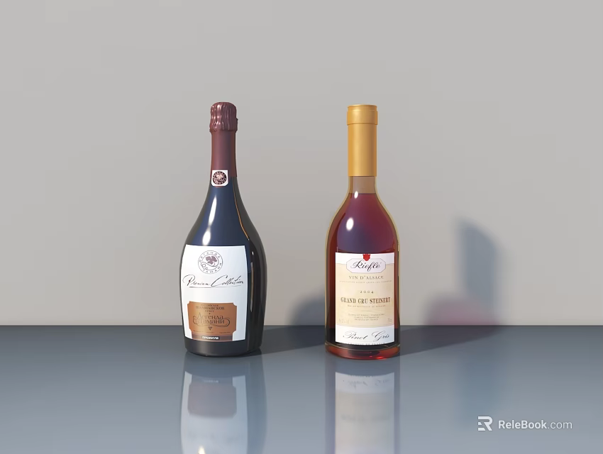 Stylish Swing Door Design With Wine Bottles For Home Interior Decoration 3d model 