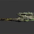 Natural Mineral Formation With Green And Gold Textured Irregular Surface