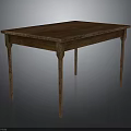 Sturdy Wooden Rectangular Table With Simple Design And Elegant Legs Perfect For Home Use