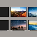 Multiple Wall Mounted Televisions With Various Scenic Displays And 55 Inch Screens