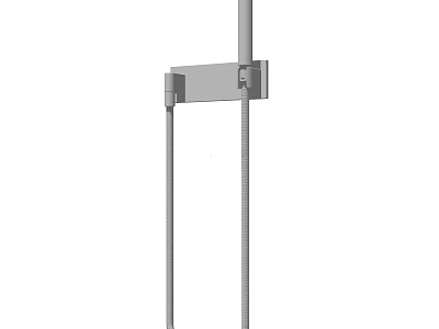 Modern Chrome Shower Head System With Adjustable Arm And Handheld Spray 3d model