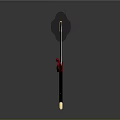 Traditional Japanese Samurai Sword Silver Sharp Blade Red Black Striped Handle Black Scabbard RONIN Text