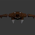 Brown Fantasy Armor Design With Metallic Accents And Leather Details