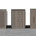 Modern Double Doors Interior Design With Glass Panels And Wooden Frame Details
