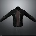 Stylish Black Leather Jacket With Stand Collar White Stitching And Burgundy Inner Lining