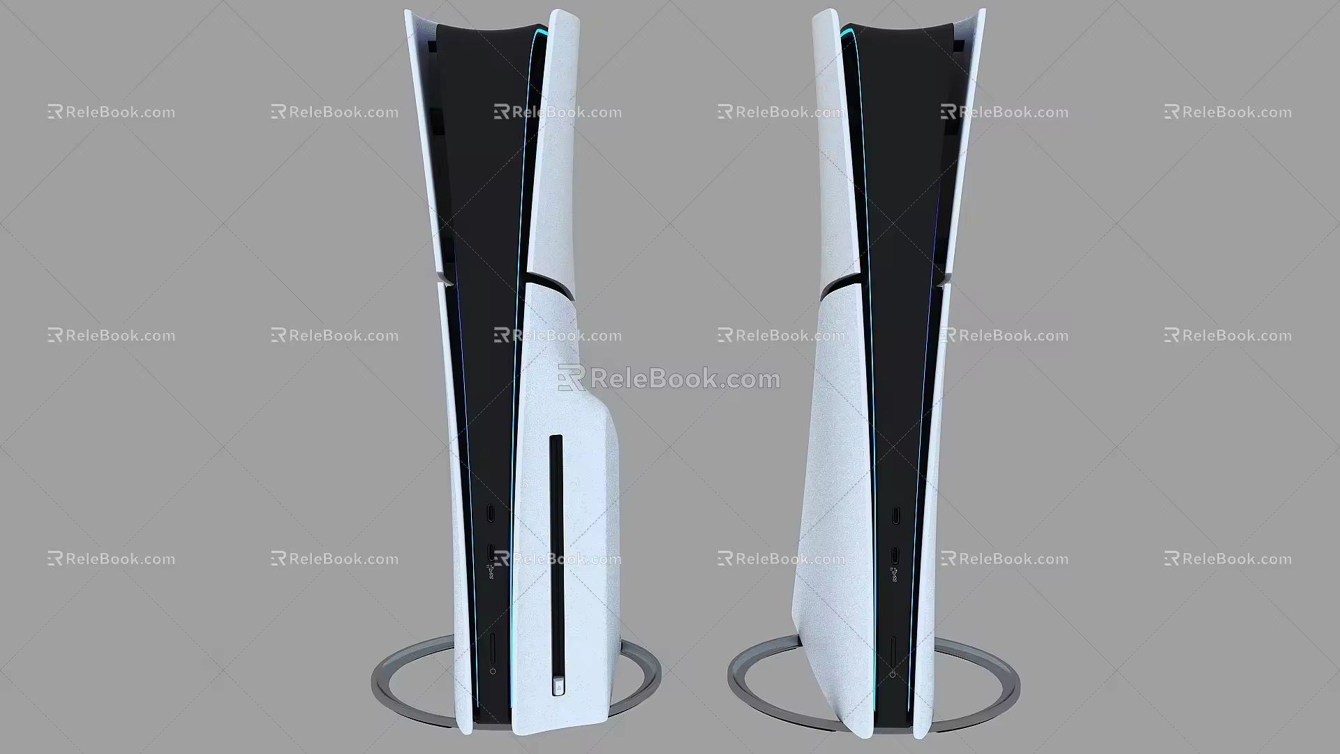 Sony PS5 ultra-thin series light version of the main accessories 5 3d model