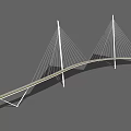 Modern Bridge Landscape Bridge 3d model