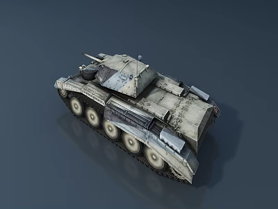 Military Style 3D Tank Model With Tracks Turret And Weathered Surface 3d model