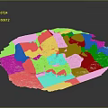Various Colored Wooden Stone Materials with Different Sizes on White Paper Black Background
