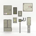 Industrial Electrical Equipment Enclosures And Control Boxes Featuring Lockable Doors Warning Labels Various Sizes