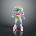 Anime Style Mech Robot Figure With White Body Yellow Head Blue Chest And Red Feet