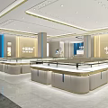 China Gold Jewelry Store Featuring Modern Decor Luxury Display Cases Sofa And Round Rug