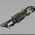 Advanced Cosmic Spaceship With Multicolored Exterior And Futuristic Technological Design