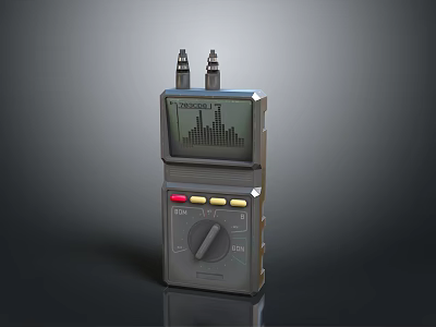 Tektronix 212 Digital Oscilloscope With Display Screen Control Knobs Buttons And Probes 3d model