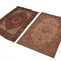 Traditional Square Rugs With Intricate Central Patterns And Ornate Border Details In Warm Tones
