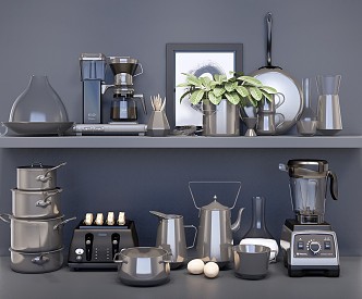 Modern Kitchenware Combination 3d model