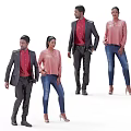 Many characters 3d model
