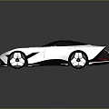 Sleek Silver Sports Car With Black Roof Large Wheels Smooth Body And Reflective Surface