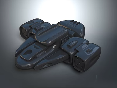 Advanced Futuristic Spacecraft Design Featuring Sleek Modular Exterior For Aerospace Exploration 3d model