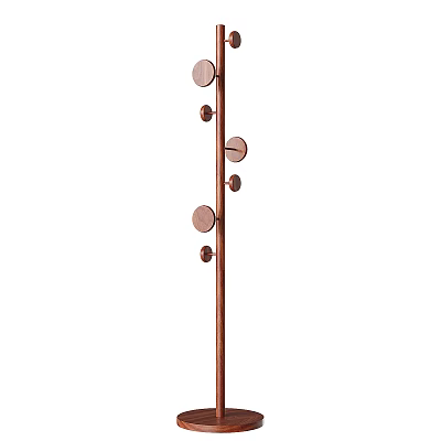 Functional Household Standing Coat Rack With Multiple Round Hooks And Modern Design 3d model