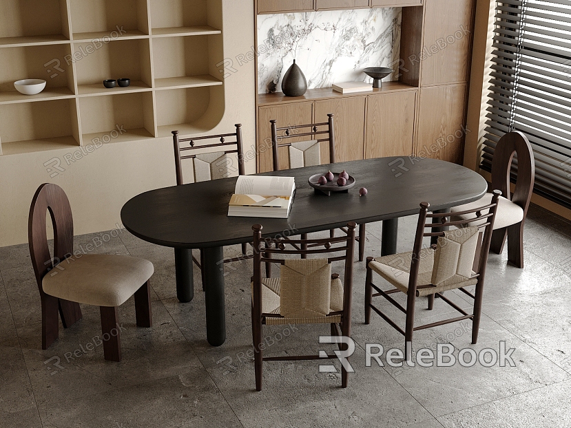 Middle-style dining tables and chairs model