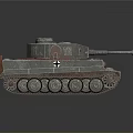 Metallic Military Tank With Armored Tracks Long Gun Barrel And Turret Design