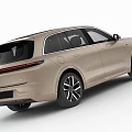 Modern Beige SUV Car With Sleek Body Design And Black Alloy Wheels