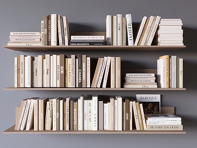 Modern Books and Magazines Bookshelf Wall Decorations model