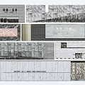 Modern Feature Wall Design With Textured Stone Carvings Wood Grain Elements And Lighting Accents