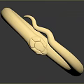 Golden Snake Shaped Ring With Detailed Head Design On Dark Background And Reflection
