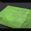 Cartoon Scene Featuring Building Foundation Model With Stone Base Green Grass and Red Roof Building