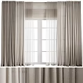 Elegant Layered Gray And White Window Curtains With Soft Textured Fabric