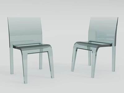 Transparent Acrylic Single Chair Modern Sleek Design For Home Decor 3d model