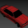 Red Classic Sedan Car With Shiny Exterior Black Windows And Alloy Wheels