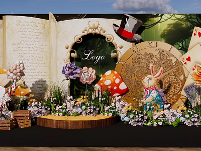Alice Theme Exhibition Area Meichen 3d model