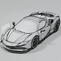 Purple Sports Car With Sleek Modern Design Black Roof And Stylish Wheels