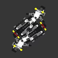 Creative Building Block Motorcycle Models With Detailed Design And Black White Wheel Parts