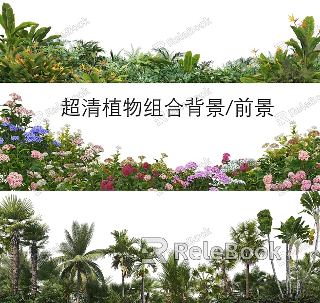 Modern Plants Plant Combination Background model