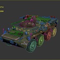 BTR80A Light Tank Light Armored Modern Tank 3d model