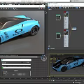 Blue DAHLEY Sports Car With Sleek Design And Aerodynamic Body Shape
