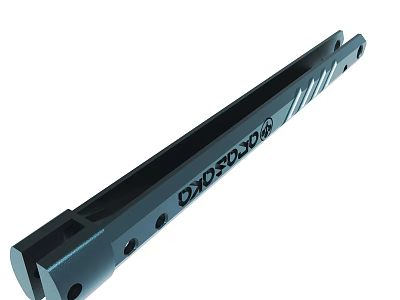 Long Metal Strip Object With Holes And Engraved Text OX3DVOX 3d model
