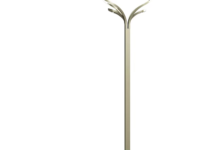 Modern Outdoor Light With Multi Arm Design And Metal Pole For Garden Lighting 3d model