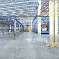 Bright Spacious Modern Automobile Manufacturing Factory Workshop Equipped With Advanced Complete Production Facilities