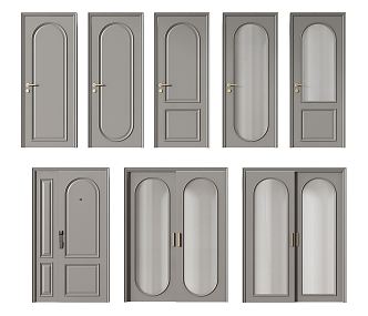 American swing door 3d model